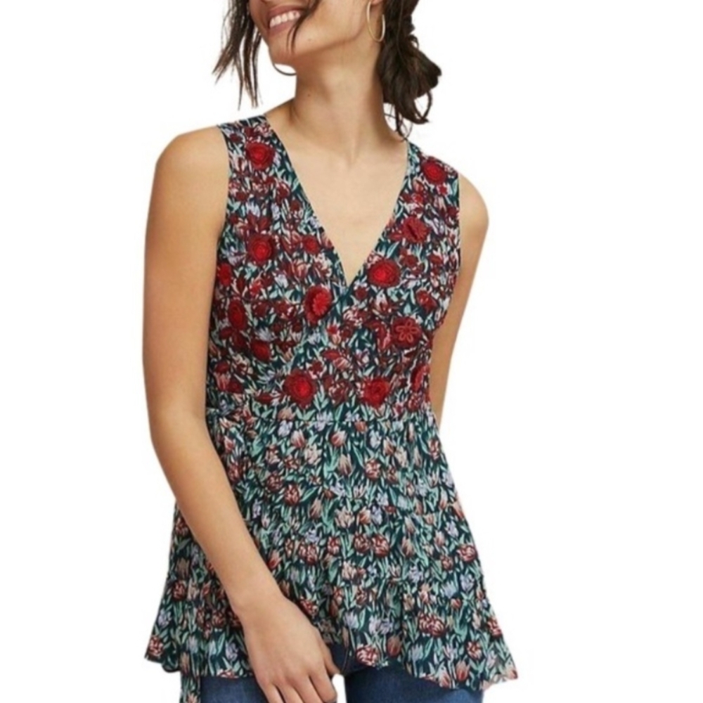 Anthropologie Ranna Gill Beaded Top Size S NWOT